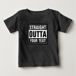 可愛いカスタムベビーストレートOUTTAシャツ ベビーTシャツ