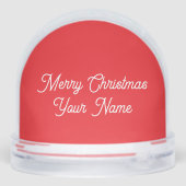 可愛いカスタムペット写真のクリスマススノーグローブ (裏面)