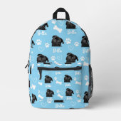 可愛いカスタムラブポープリントドッグラバーペットフォト プリントバックパック (正面)