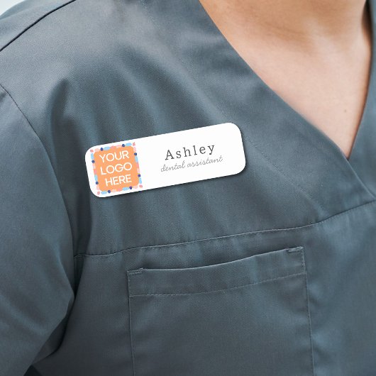 可愛いカスタムロゴスクリプト歯科 名札