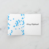 可愛いカスタム動物をテーマにしたクリスマスカード シーズンカード (内部)