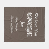 可愛いカスタム名私たちは愛する叔父ジョー フリースブランケット (正面(横))