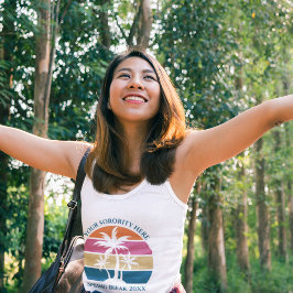 可愛いカスタム春休みビーチパームツリーソロリティ タンクトップ