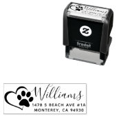 可愛いカスタム犬の住所スタンプハート セルフインキングスタンプ (インサイチュ)