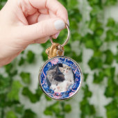 可愛いカスタム猫母ギフト写真キーチェーン キーホルダー (手)