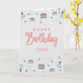 可愛いカスタム誕生日カード カード (黄色い花)