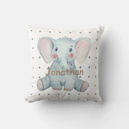可愛いカスタム象水玉模様子供部屋ブルー クッション