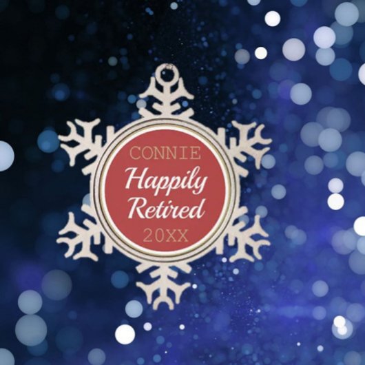 可愛いカスタム退職したクリスマス スノーフレークピューターオーナメント