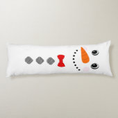 可愛いカスタム雪だるまとレッドボウタイ ボディピロー (裏面)