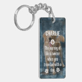 可愛いカスタム2写真犬の愛人のモダンペット名 キーホルダー (正面左)