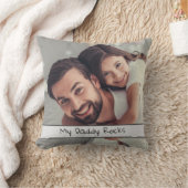 可愛いカスタムMy Daddy Rocks写真 クッション (ブランケット)