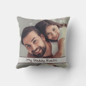 可愛いカスタムMy Daddy Rocks写真 クッション (裏面)