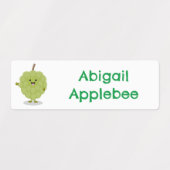 可愛いカスタードアップルチェリモーヤパーソナライズされた漫画 ラベル (デザイン2)