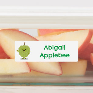 可愛いカスタードアップルチェリモーヤパーソナライズされた漫画 ラベル