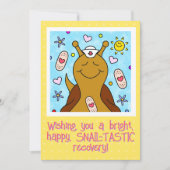 可愛いカタツムリナースーが色づき始める カード (正面)