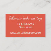 可愛いカタツムリ子供オンラインのおもちゃや書籍事業 名刺 (裏面)