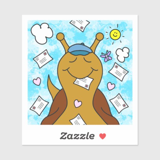 可愛いカタツムリYou've 得 Mail Vinyl シール (シート)