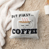 可愛いカップグラフィックのロゴが最初…コーヒー クッション (ブランケット)
