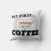 可愛いカップグラフィックのロゴが最初…コーヒー クッション (裏面)