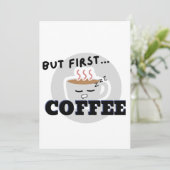 可愛いカップグラフィックのロゴが最初…コーヒー 招待状 (スタンド正面)