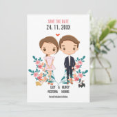 可愛いカップルかわいらしフローラは日付を保存する (スタンド正面)