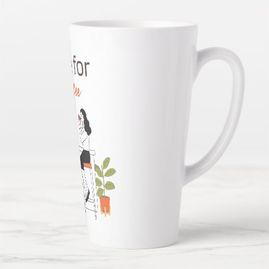 可愛いカップルのイラスト入りマグカップ 15オンス カフェラテマグ (右)