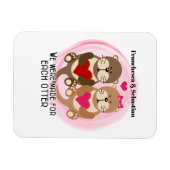 可愛いカップル向けに作られたハート マグネット (横)