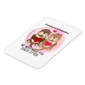 可愛いカップル向けに作られたハート マグネット (左側)