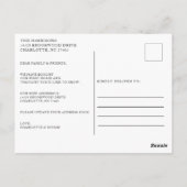 可愛いカップル私たちの最初の家の引越し発表 ポストカード (裏面)