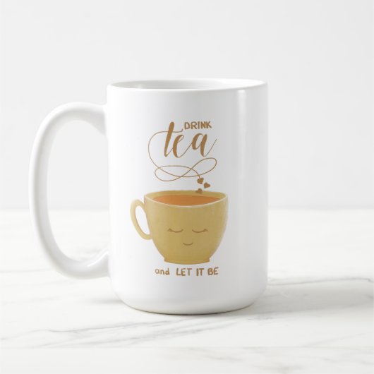 可愛いカップ - 紅茶を飲んでリラックス コーヒーマグカップ (左)