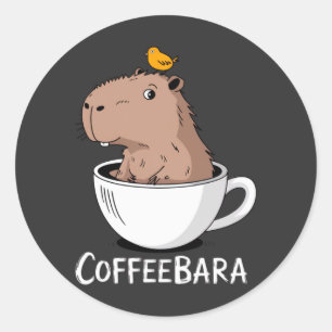 可愛いカピバラのマグカップ コーヒーバラ 珍しいジョーク ラウンドシール