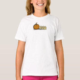 可愛いカボチャと3びきの幽霊 Tシャツ