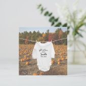 可愛いカボチャ秋イン恋の秋の写真妊娠 案内状 (スタンド正面)