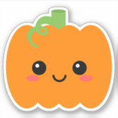 可愛いカボチャ顔タンブラー等のビニールシール シール (正面)