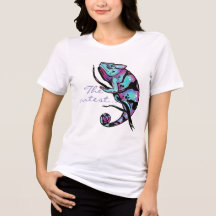 可愛いカメレオンのイメージのセーター。