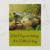 可愛いカメレオンの父の日の挨拶 ポストカード (正面)