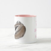 可愛いカモシカとベビー最高ののおばあちゃん マグカップ (中央)