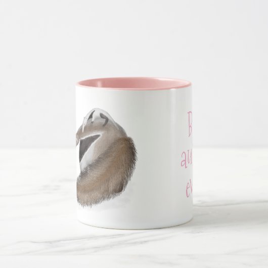 可愛いカモシカとベビー最高ののおばあちゃん マグカップ (中央)