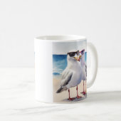 可愛いカモメ二匹の恋 コーヒーマグカップ (正面右)