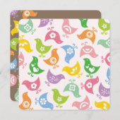 可愛いカラフルおもしろいレインボーチックシックな赤ちゃんシャワー 招待状 (正面/裏面)