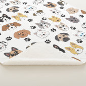 可愛いカラフルおもしろい犬&ドッグポーパターン シェルパブランケット (3/4)