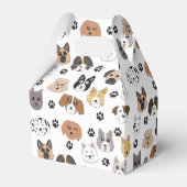 可愛いカラフルおもしろい犬&ドッグポーパターン フェイバーボックス (裏面サイド)
