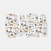 可愛いカラフルおもしろい犬&ドッグポーパターン フェイバーボックス (折り畳みなし)