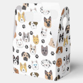 可愛いカラフルおもしろい犬&ドッグポーパターン フェイバーボックス (オープン)