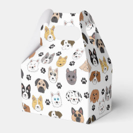 可愛いカラフルおもしろい犬&ドッグポーパターン フェイバーボックス