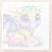 可愛いカラフルかわいいベビー ガラスコースター (裏面)