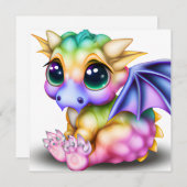 可愛いカラフルかわいいベビー シーズンカード (正面/裏面)