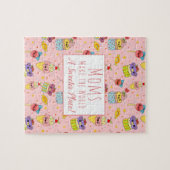 可愛いカラフルかわいい甘い柄の母の日 ジグソーパズル (横)