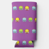 可愛いカラフルが紫色に付く スリム缶クーラー (裏面)