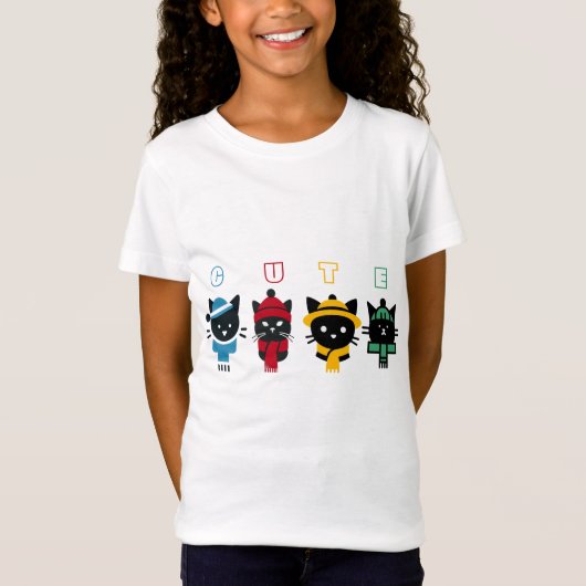 可愛いカラフルが頭を産む Tシャツ (正面)